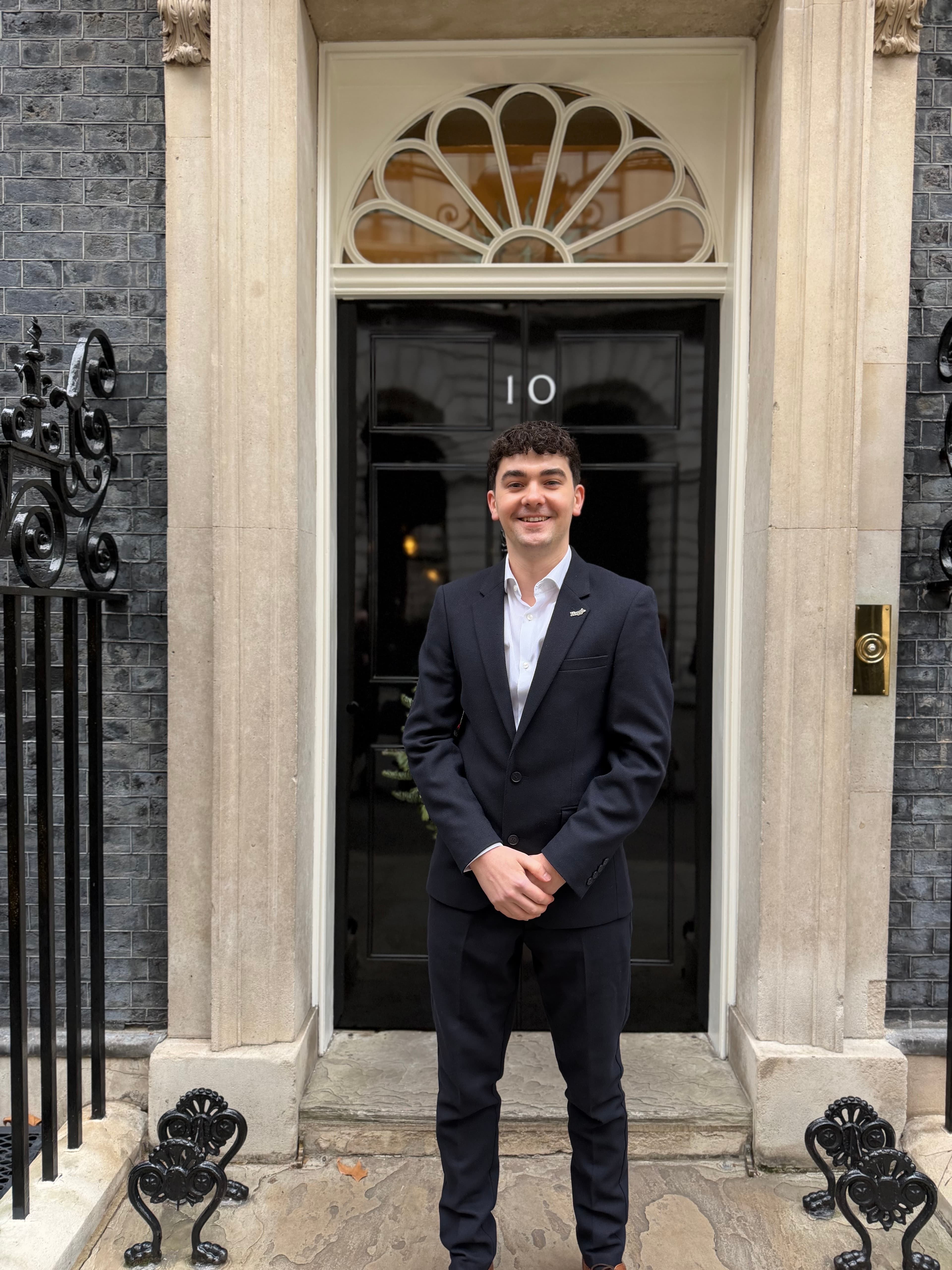 Ben Towers outside 10 Downing Street