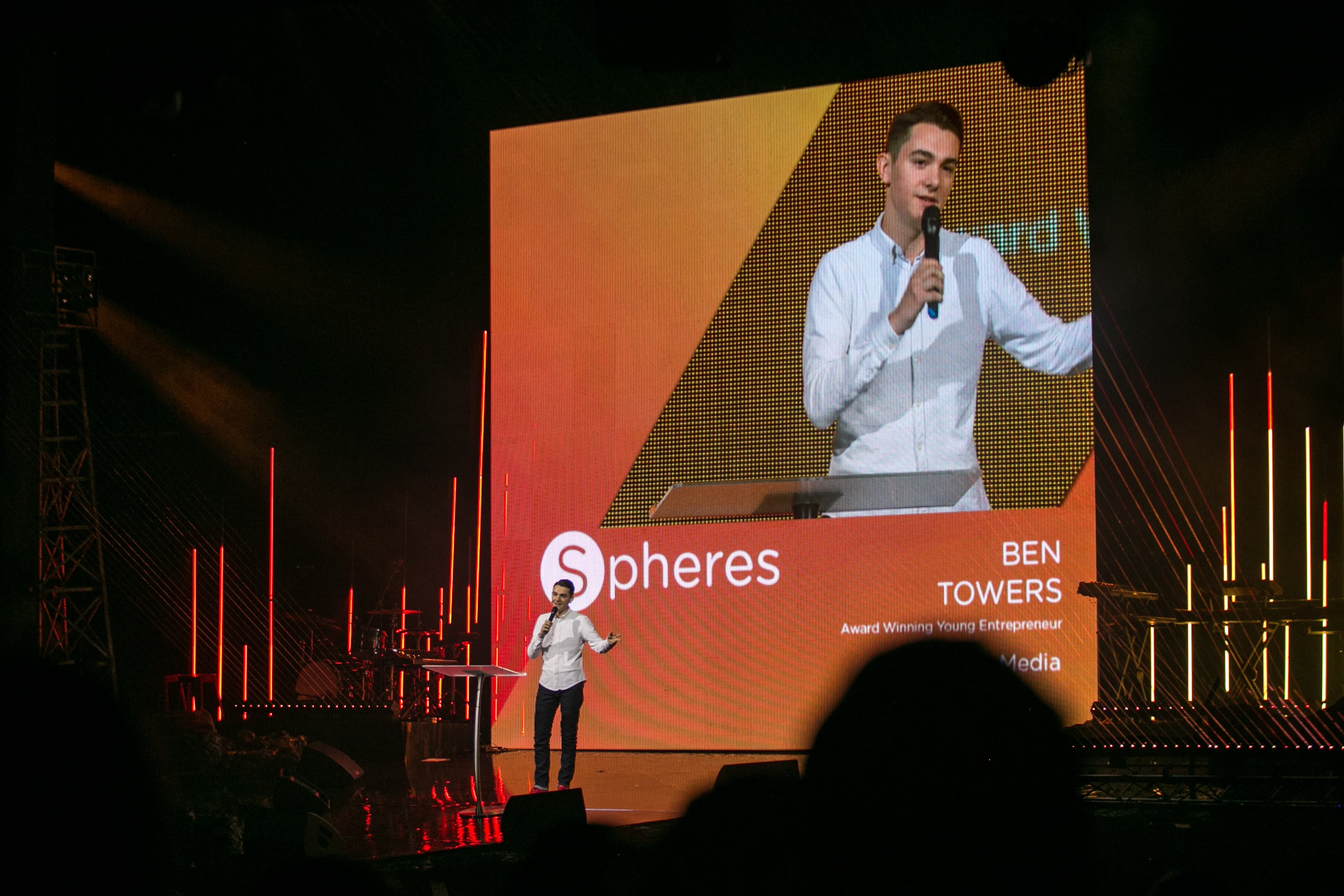 Ben on stage — keynote / conference